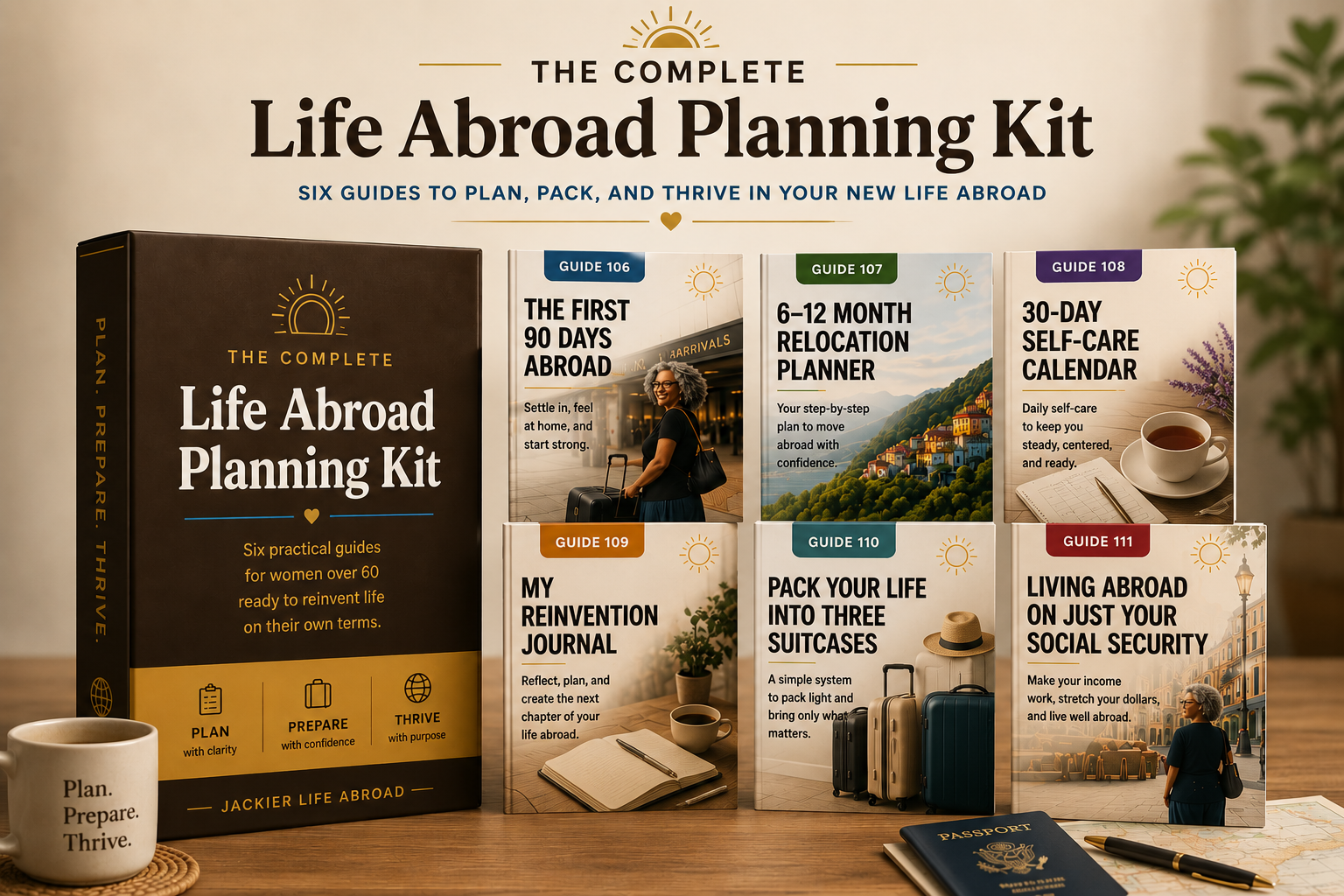 The Complete Life Abroad Planning Kit — six guides plus box set